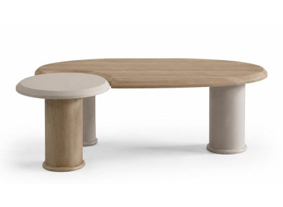 Couchtisch Skandinavischer Stil Beige Bohnenförmig Elegant Gemütlich