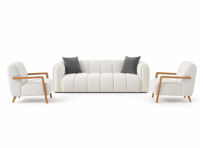 Sofagarnitur 3+1+1 Sitzer Wohnzimmer Sofa Set Luxusmöbel 3tlg