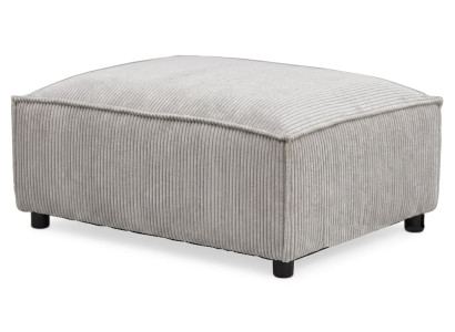 Grauer weicher Hocker rechteckiger Stoffhocker Ottomane Wohnzimmermöbel