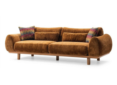 3-Sitzer-Sofa bequem weich geräumig moderner Stil braun