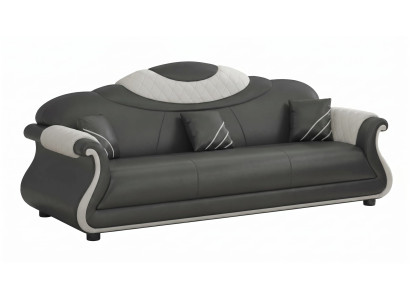 Elegantes 3-Sitzer Sofa Schwarz Weiß Modern Couch Wohnzimmer Möbel