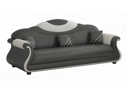 Elegantes 3-Sitzer Sofa Schwarz Weiß Modern Couch Wohnzimmer Möbel