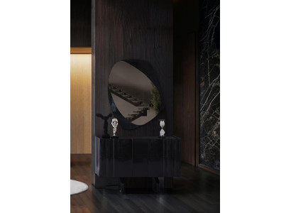 Schminktisch Modern Schwarz Elegant Spiegel Konsole Schminktisch
