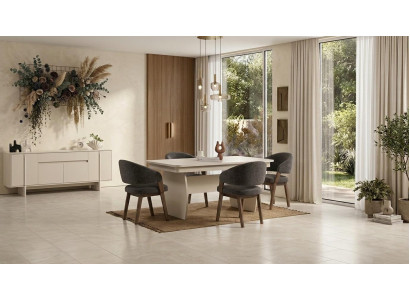 Tisch Konsole Wohnzimmer Stil modern weiß rechteckig geräumig praktisch