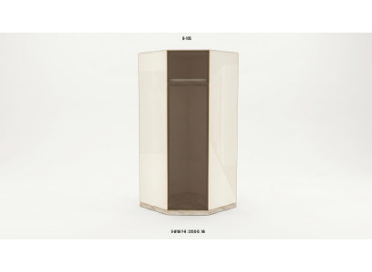 Eckkleiderschrank Modern Beige Glas Elegant Schlafzimmerschrank