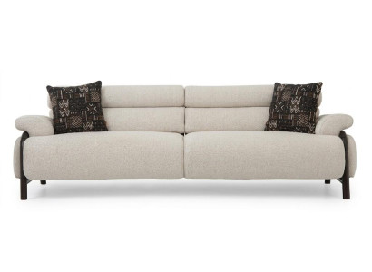 3-Sitzer-Sofa bequem weich geräumig moderner Stil weiß