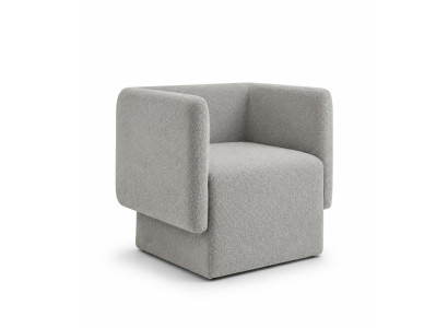 Weicher moderner Design Sessel mit runden Formen und Strukturpolster
