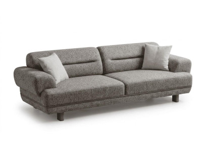 Graues 3-Sitzer-Sofa aus Stoff modernes Polstersofa 3-Sitzer-Couch