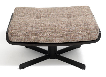 Hocker Modernes Design Braun Stoff Metall Kreuzbasis Bequem Stilvoll