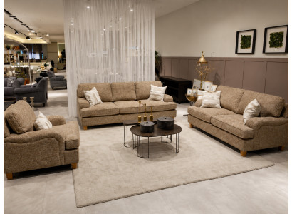 Braunes Sofa set 3-Sitzer Sofa 2-Sitzer Sofa Sessel Wohnzimmer Bequem Weich
