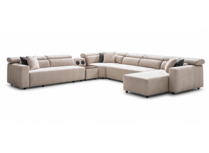 Moderner luxuriöser Ecksofa U Form italienische weiche Möbel Premium Design