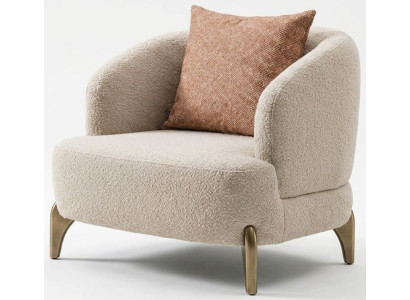 Sessel Moderner Stil Beigе Luxuriöse Stilvoll Minimalistisch Bequem