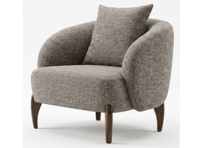 Sessel Moderner Stil Grau Luxuriöse Bequem Stilvoll Minimalistisch