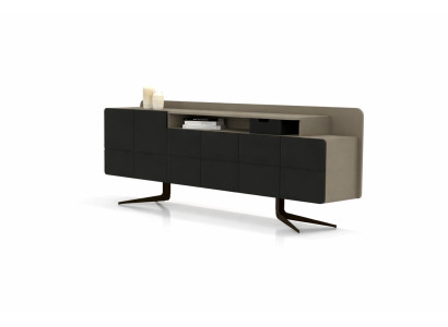 Designer Kommode Sideboard Schwarz Beige Modern Stauraum