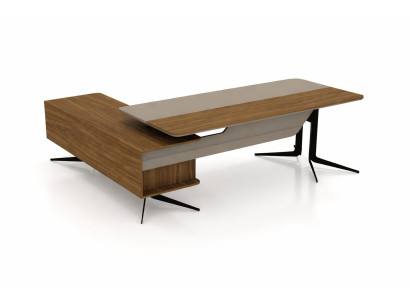 Designer Schreibtisch Modern Büro Holz Metall Kombination