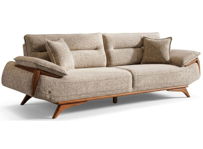 3-Sitzer Sofa Moderner Stil Beigе Luxuriöse Bequem Schick Polstergarn