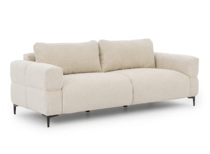 Modernes beiges 3-Sitzer-Sofa  Stoffsofa  Polstermöbel für das Wohnzimmer