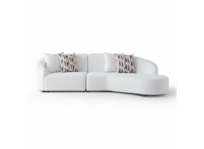 Sofa 4 Sitzer Modern Weiss Elegant Polstersofa Couch Viersitzer
