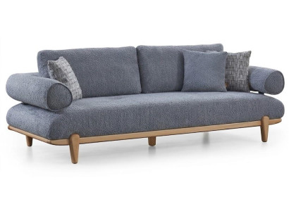 3-Sitzer-Sofa bequem weich geräumig moderner Stil blau