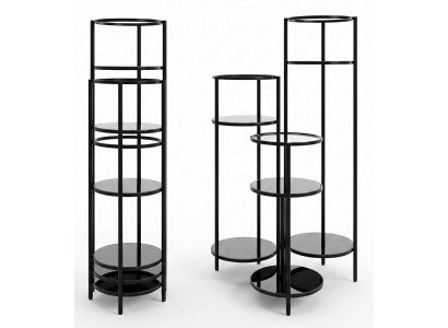 Metall Bank Haken Ablage Flur modern Blau elegant