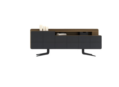 Designer Kommode Sideboard Schwarz Braun Modern Stauraum