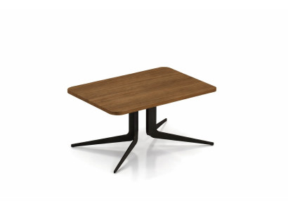 Moderner Design Couchtisch Braun Schwarz Metall Gestell Modern