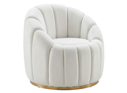 Weißer Moderner Relaxsessel aus Stoff mit eleganter Formgebung