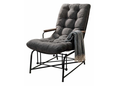 Relaxstuhl gepolstert Metallrahmen modernes Design bequem braun