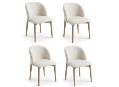 4х Stühle Modern Milchweiß Ästhetisch Esszimmerstühle Gemütlich Fein