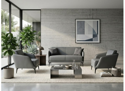 Sofa Sessel modernes Grau elegant minimalistisch vielseitig