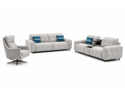 Sofa Set 2+2+1 Sitzer Wohnzimmer italienische Sofagarnitur Eleganter Möbel