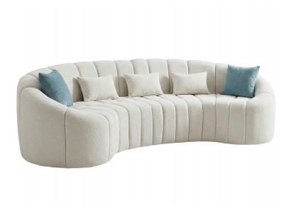 Weißes Luxuriöses Polstersofa Goldener Rahmen 3-Sitzer Edle Couch