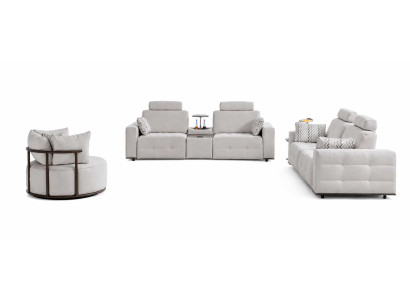 Sofagarnitur 2+2+1 Sitzer Luxuriöses Wohnzimmer Elegantes Set 3tlg