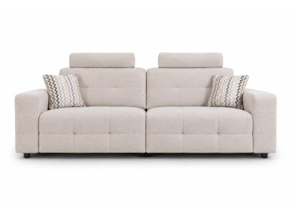 Italienisches 2-Sitzer Sofa weiches und stilvolles für Wohnzimmer in Beige