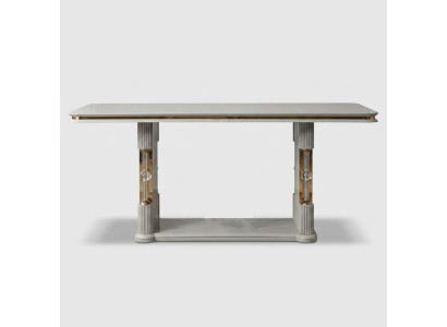 Esstisch Wohnzimmer modern neu bequem grau goldfarben modern stilvoll