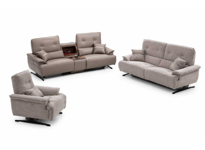 Luxuriöses Wohnzimmer Set 2+2+1 Sitzer Sofa modernes Design Sofagarnitur