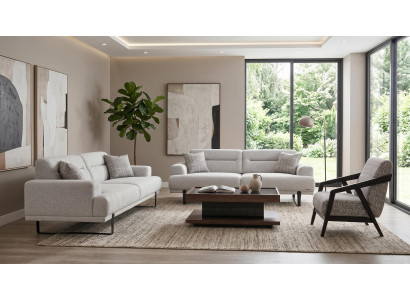 Komfortables Wohnzimmer-Set mit 3+3+1-Sitzer für moderne Wohnräume