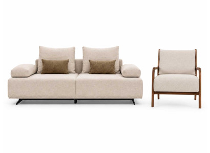 Sofa Set 2+1 Sitzer Modernes Wohnzimmer bequemer italienischer Polstermöbel