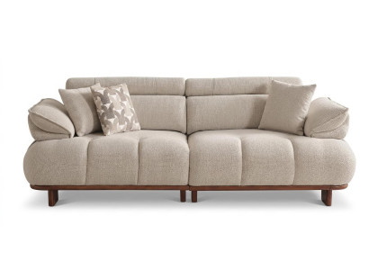Sofa Modern Beige Elegant Polstersofa Design Couch Wohnzimmer Möbel