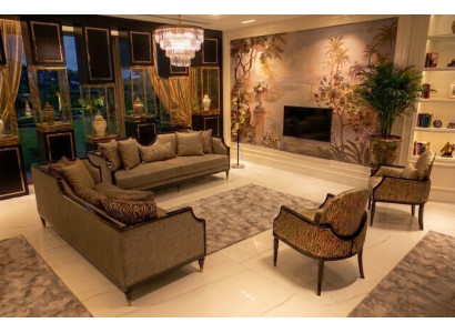 Modernes Wohnzimmer Set Sofas Sessel Stilvolles Wohnen Exklusives