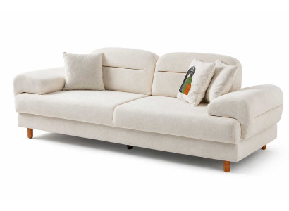 Eleganter 3-Sitzer Sofa mit Polsterarmlehnen Polstersofa Wohnzimmermöbel