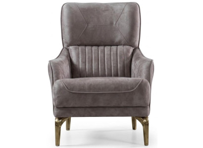 Sessel Beige modernes Design minimalistischer Stil Hohe Beine Gemütlich