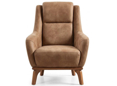 Sessel Braun Minimalistisches Design Moderner Stil Gemütlich Weich