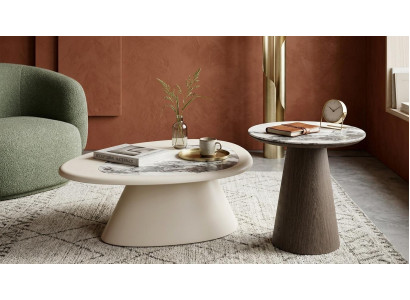 Couchtisch Beistelltisch Wohnzimmer Stil modern beige bequem