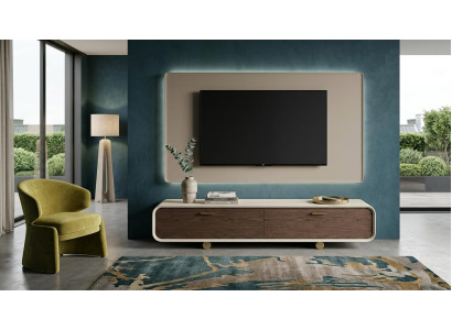 TV Lowboard Fernsehoberteil Wohnzimmer Stil modern beige