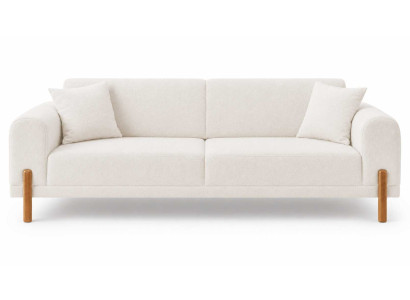 Elegantes weißes Sofa 3 Sitzer im modernen Design, weich und komfortabel