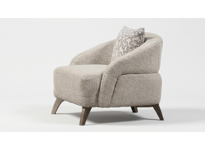 Sessel Moderner Designermodell Beige Farbe Elegante Wohnzimmer Komfort