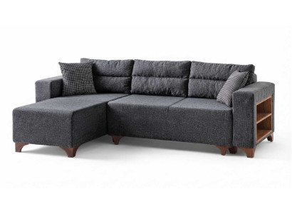 Grau Ecksofa L-Form Wohnzimmer Polstersofa Eleganter Möbel