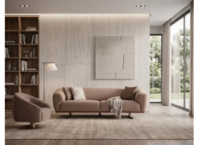 Sofa Sessel Wohnzimmer Braun komfortabel praktisch bequem