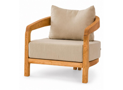 Gartensessel Beige Kissen Modern Komfortabel Stilvoll Outdoor Möbel